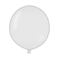 Sachet de 1 Ballon géant Rond 80cm Blanc -01 123DEG-8021886307641-10001968