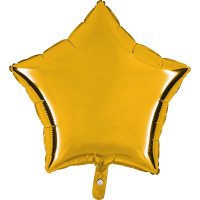 Sachet de 1 Ballon Métallisé Étoile Or Dia 45cm Cir 140cm 123DEG-8021886141726-10002600