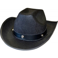 Chapeau Cow-Boy Adulte Noir avec Ruban 123DEG-3700638206702-10011190