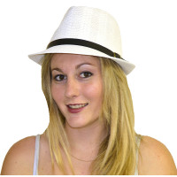 Chapeau Justin Paille de Papier Blanc 123DEG-3700638222429-10011291