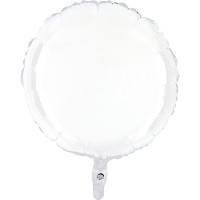 Sachet de 1 Ballon Métallisé Rond Blanc Dia 45cm Cir 140cm 123DEG-8021886141597-10002605