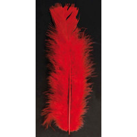 Sachet de 50 Plumes Pied Plat Environ 10cm Rouge 123DEG-3700638204128-10023191