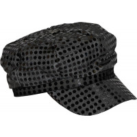 Casquette Paillettes Noire 100% Polyester - Tailles Assorties 123DEG-3700393642005-10011435