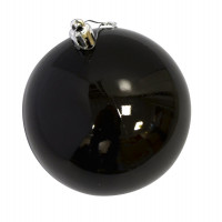 Boule Brillante Plastique 10cm en Boite Pvc Noir 123DEG-3700638213151-10022310