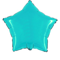 Sachet de 1 Ballon Métallisé Étoile Turquoise Dia 45cm Cir 140cm 123DEG-8021886141788-10002603