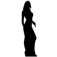 Figurine Géante Carton Silhouette Femme Agent Secret 183cm 123DEG-5060219940028-10029613